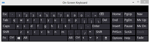 Screenshot of On-Screen Keyboard